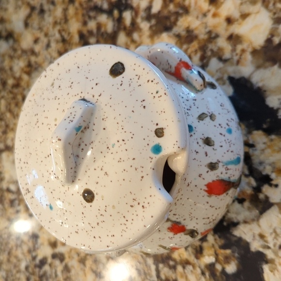 Vintage Ceramic splatter sugar container - Picture 4 of 11